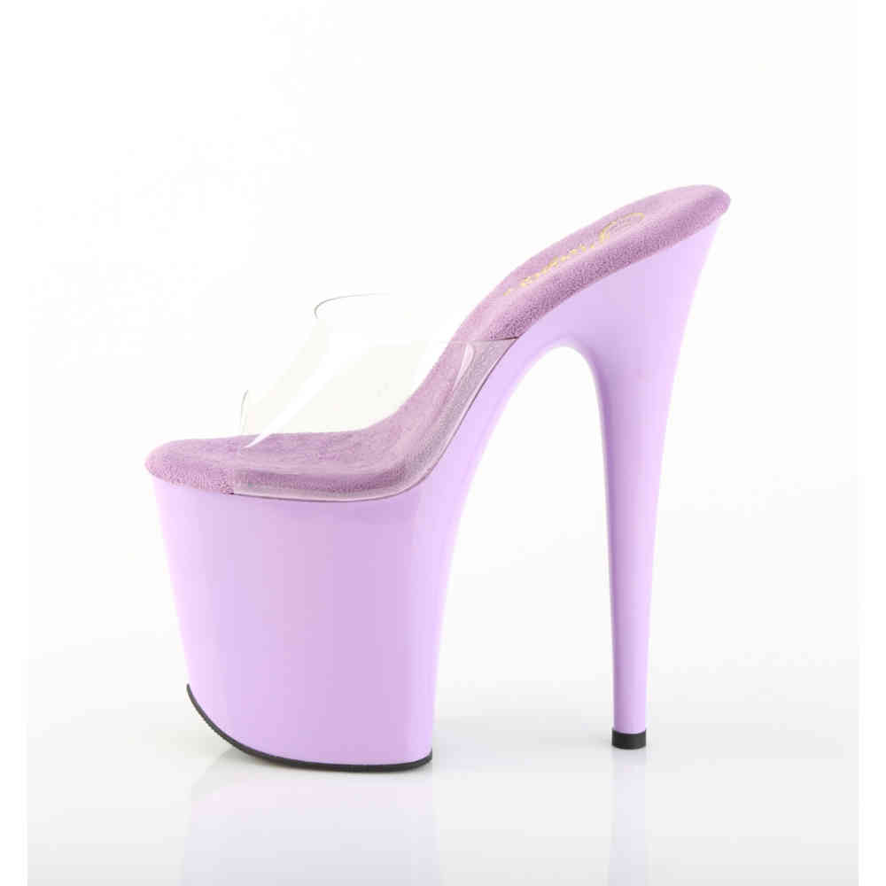 Pleaser - FLAMINGO-801 Muiltjes - Transparant/Paars